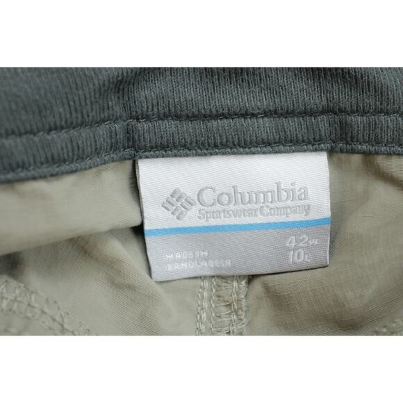 Columbia Shorts Mens 42 Beige Cargo 10" Inseam Nylon Light Weight - Picture 3 of 6